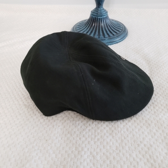 Flat Cap Drivers Newsboy Hat Black Adjustable Wool Blend Very‎ Good Pre-owned - Picture 7 of 10